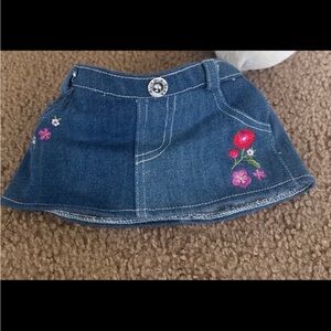 🎉 ON CCO! Build a Bear Jean Skirt with Floral Embroidery